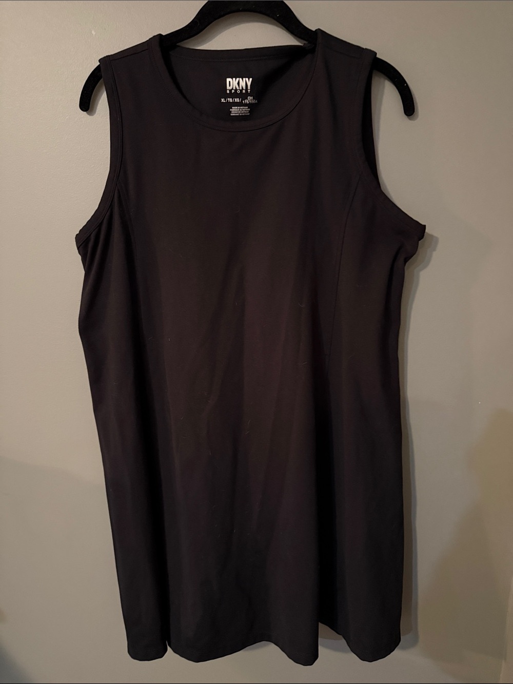 DKNY Black Sleeveless Tank Athletic Tennis Golf Dress XL
